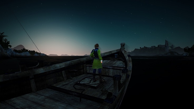 夜の海を航海