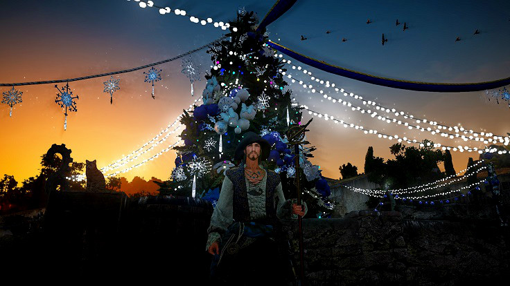 べリア村のクリスマスツリー